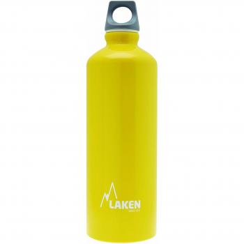 Botella de aluminio Futura 0,75 L con tapón gris y amarillo