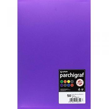 Grafoplas 1460135 - Carpeta de 50 fundas, tamaño folio, tapas PP, color violeta