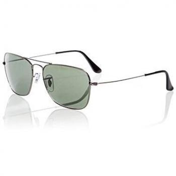 Ray-Ban Caravan Polarized Sunglasses RB3136 004-5515 - Gunmetal Frame / Crystal Green 55 mm Lenses