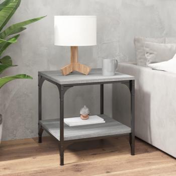 Mesa auxiliar de madera contrachapada 40x40x40 cm en color Negro, Roble Sonoma y Roble ahumado, ideal para salón o comedor, también conocida como mesita de café