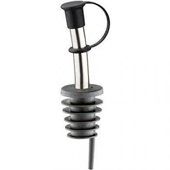 Set de 2 vertedores dosificadores de acero inoxidable y silicona para vinagre y aceite