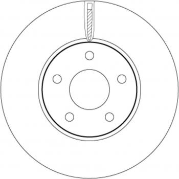 Disco de freno TRW DF6975 ventilado, 1 pieza, para la parte delantera