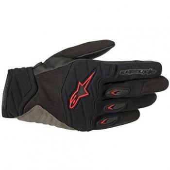 Alpinestars Shore Motorcycle Gloves - Black Red - Size S