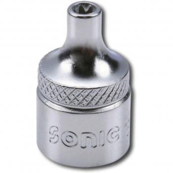 Llave de vaso 3/8 E-TORX SONIC 22605 - Cubos insertables, fabricada en acero al cromo vanadio, con acabado pulido y tratamiento térmico para mayor durabilidad, compatible con tu