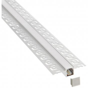 Kit Perfil Arquitectónico de Aluminio LEDBOX KAFFER 2 Metros para Tiras LED