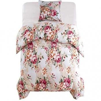 vidaXL Funda Nórdica Cama 2 Piezas Diseño Floral 140x220/60x70cm Multicolor