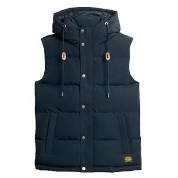 Superdry Everest Hooded Down Vest Navy M