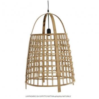 Lámpara de Techo DKD Home Decor Natural Metal 50 W 220 V 42 x 42 x 63 cm