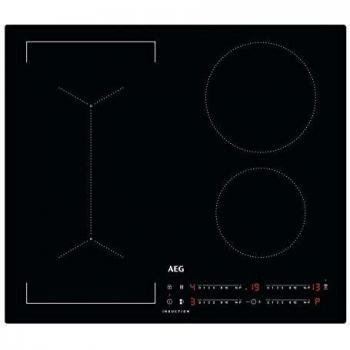 Piano Cottura a Induzione AEG IKB64443IB 60 cm, 4 Zone di Cottura, Funzione Bridge, Superficie Antigraffio, Colore Nero