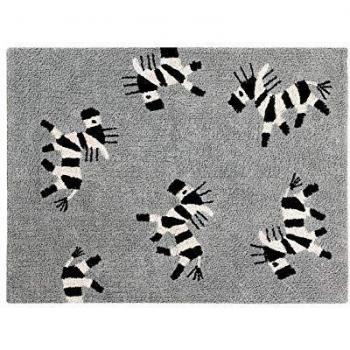 Happy Decor Kids -Alfombra Lavable Zebra 100% Algodón Natural -Multicolor- 120x160 cm