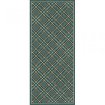 Alfombra Vinílica Antideslizante Wales Verde 78x180 cm, Lavable y Resistente al Calor para Pasillo, Cocina y Salón