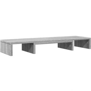 Soporte Elevador para Monitor Ajustable Gris Sonoma 80x24x10,5 cm en Madera Compuesta