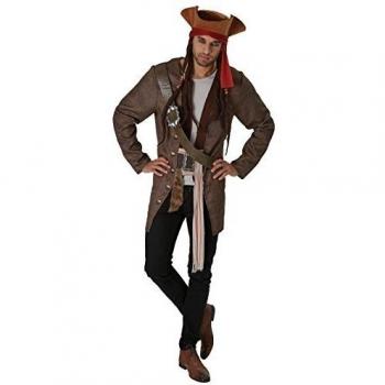 Piratas del Caribe - Disfraz de pirata Jack Sparrow para hombre, Talla única adulto