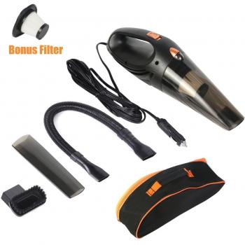 Aspirador Coche 106W con Bolsa de Transporte 5M Cable Auto Vacuum Cleaner Mojado/Seco Portátil DC12V Auto Aspiradores Mano para Coche Potente Coche Polvo Buster -Duomishu