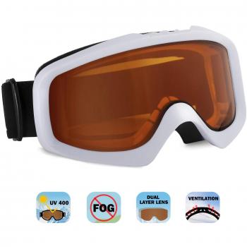 Unigear Gafas de Esquí OTG Esquiar Protección UV 400 Snowboard Revo Lentes Doble Anti-Niebla Anti-Reflejo de Nieve para Adulto Mujer Hombre