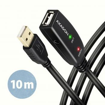 Cable USB 2.0 Activo AXAGON ADR-210, Extensión/Repeater, A-M a A-F, 10m