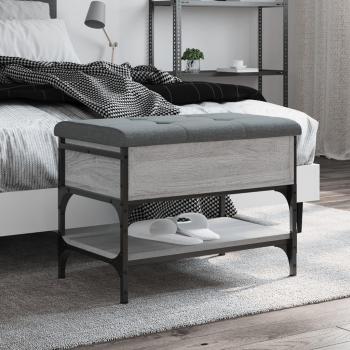 Zapatero gris Sonoma de madera multicapa 62x42x45 cm