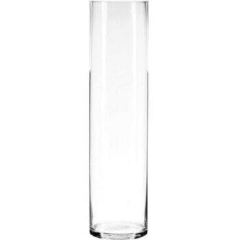 Jarrón cilíndrico de vidrio transparente - H 60 cm - Atmosphera