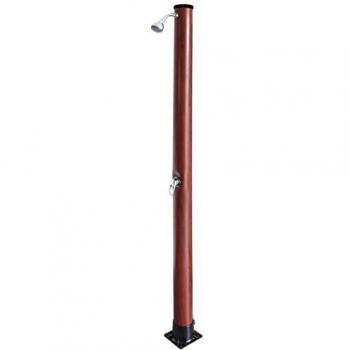 Gre AR1020W - Ducha jardín imitación madera, PVC, 20 litros