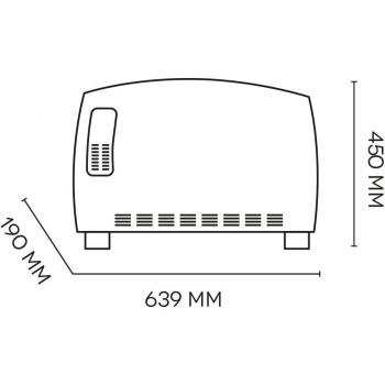 Termoconvector Eléctrico Turbo Argo Jazz 2000W con Temporizador y Termostato Blanco