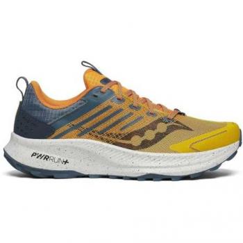Zapatillas de running Saucony Ride TR2 Hombre - Características: Diseño ligero y transpirable, suela con tracción para trail, amortiguación adecuada para largas distancias, soporte en el arco del pie, disponible en colores como arena