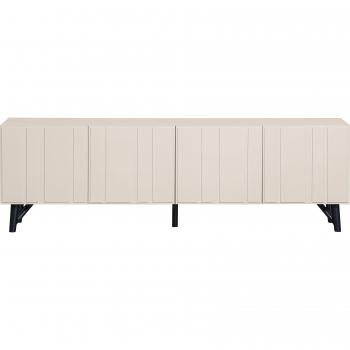 Mueble de TV Miller de Pino Blanco 181 cm con 4 Puertas
