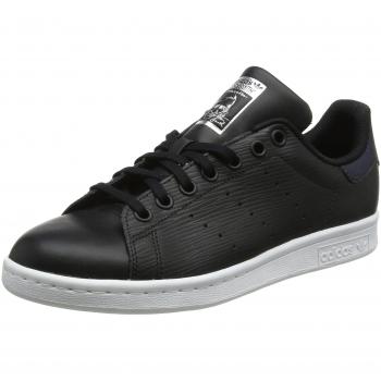 adidas Unisex Kids' Stan Smith Trainers, Core Black/Silver Metallic 0, 4