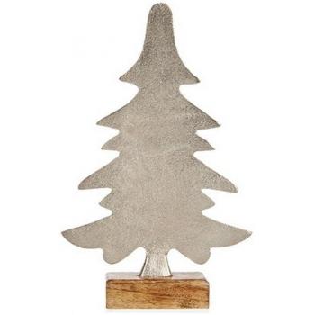 ?rbol de Navidad Plateado de Metal 6 x 25,5 x 16 cm