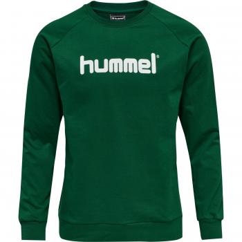 Hummel Women's Cotton Logo Sweatshirt - Green, Regular Fit, XL