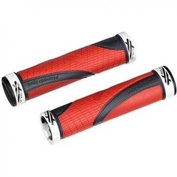 XLC 2501585756 Puños Deportivos bo GR-S23, Unisex, Rojo y Gris