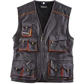 Chaleco Terratrend Talla 58 Gris Oscuro/Negro/Naranja