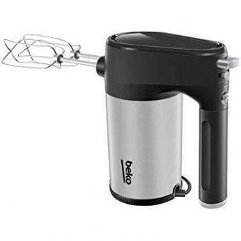 Beko HMM7350X Mezcladora, 350 W, 5 Velocidades, Negro, Acero Inoxidable