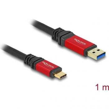 Cable USB 3.1 de 1 m, Tipo A a Tipo C, 10 Gbps, color rojo, metálico