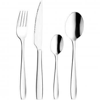 Amefa Cubertería 24 Piezas, Acero Inoxidable 1.8mm de Espesor, con Cuchillo chuletero