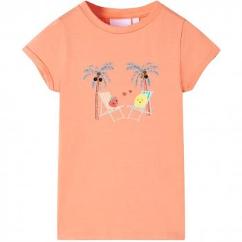 Camiseta infantil color melocotón 104