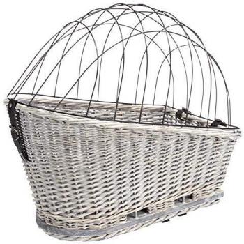 Cesta para perros Trixie para portaequipajes de bicicleta gris 35x49x55 cm