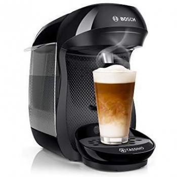 Bosch Tassimo Happy TAS1002 - Cafetera de cápsulas con tecnología Intellibrew, 1400 W, color negro, Talla Única