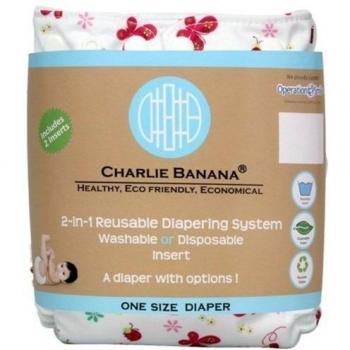 Charlie Banana Pañal reutilizable de talla única mariposa