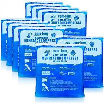 com-four® 10x Compresas Multiuso, Compresas Frías y Calientes, 13 x 14,5 cm - Apto para Microondas
