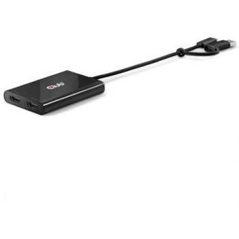 Divisor de video Club 3D CSV-1475 USB-C a Doble HDMI 4K 60Hz con Adaptador USB-A