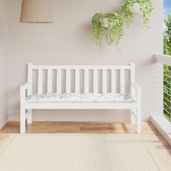 Cojín de Banco de jardín en tela Oxford estampado hojas 150x50x7 cm
