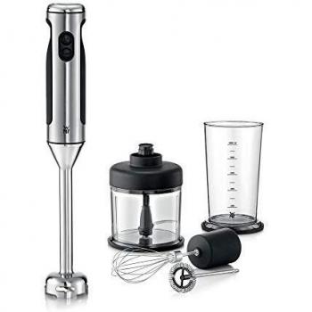 WMF Lineo Batidora de mano 4 en 1, 700 w,vaso medidor 1 Litro, accesorio Picadora, accesorio batidor, accesorio espumador de leche Acero Inoxidable cromargan