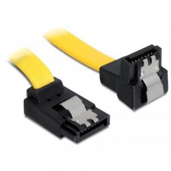 Cable SATA III 6 Gb/s 30 cm con Clips de Metal Amarillo, Delock