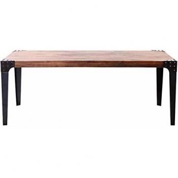 Mesa de comedor industrial Madison L200 de acero y madera
