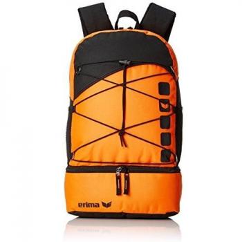 Erima GmbH 723365 Mochila Multifunción con Compartimento Inferior, Naranja/Negro, 1