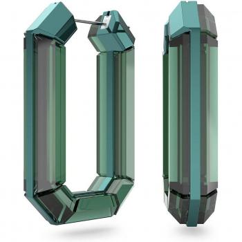 Swarovski Lucent Hoop Earrings, Green - Statement Earrings, Female, One Size