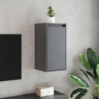 Armarios de pared vidaXL 2 piezas madera maciza de pino gris 30x30x60 cm