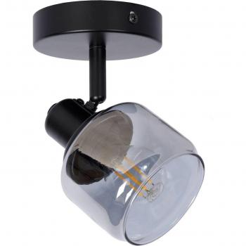 Foco de Techo Bjorn 1 Luz, Negro/Gris Humo