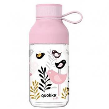 Quokka Ice Kids 430ml Tritan Water Bottle with Strap - Birds Design