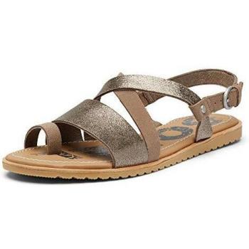 Sorel - Sandalias Ella Criss Cross, piel o ante con correa ajustable para mujer, Marrón